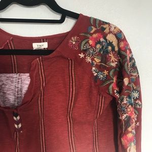 Anthropologie Embroidered Top
